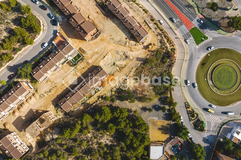 Aerial View of Urban Development