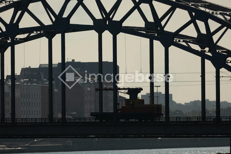 Industrial Bridge Silhouette