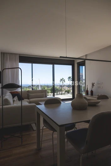 Modern Living Room with Ocean View