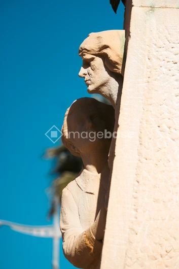 Stone Sculpture Against Blue Sky