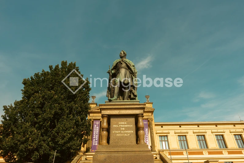 Historic Statue in Urban Setting