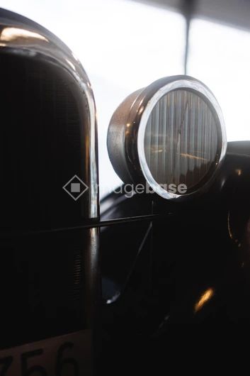 Vintage Car Headlight Close-Up