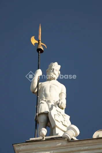 Statue Against a Clear Sky
