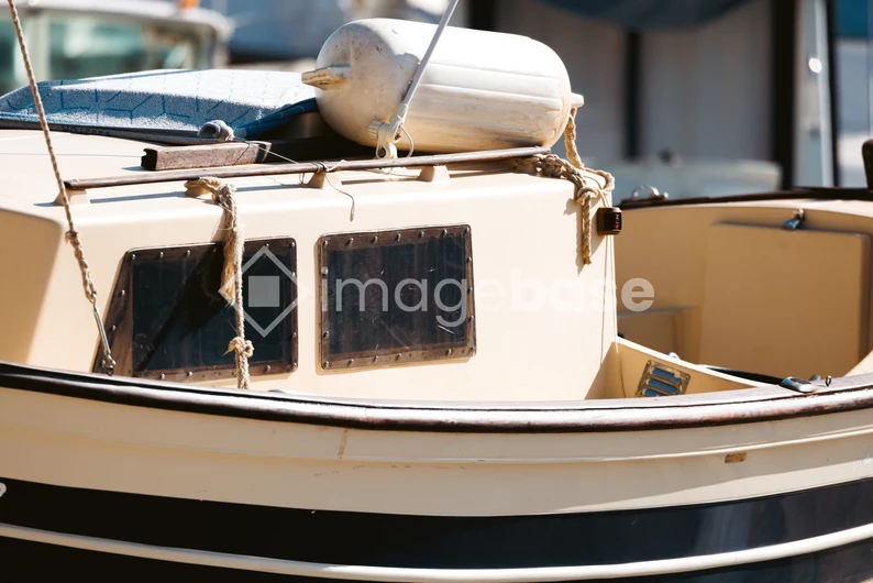 Docked Boat Close-Up