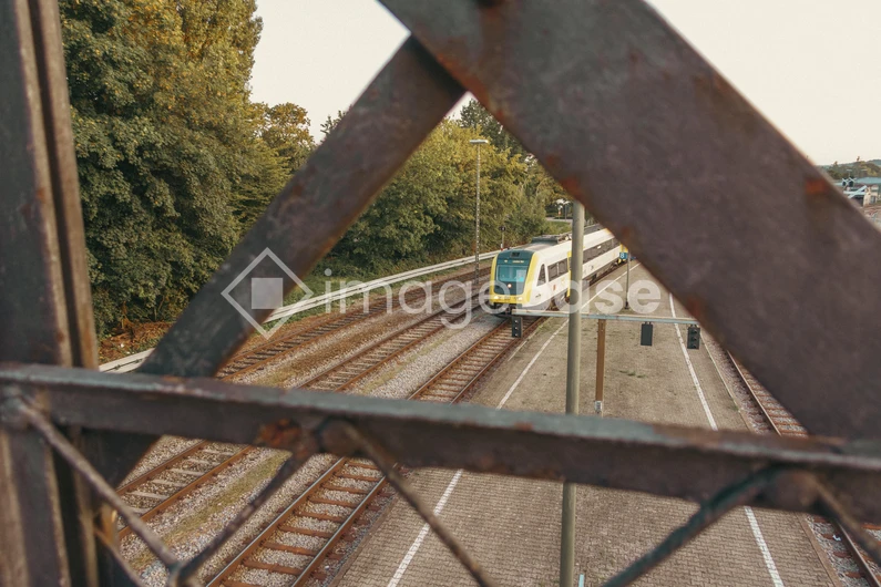 Train Through a Bridge View