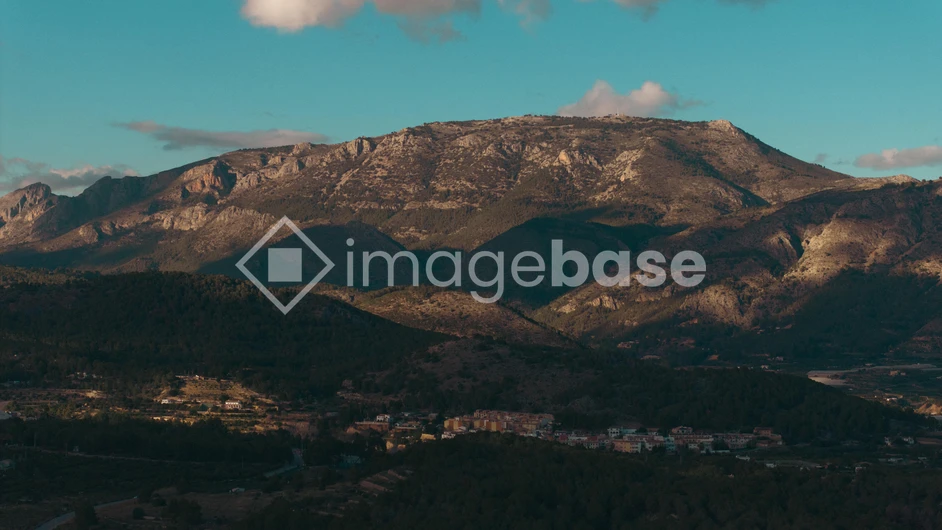 Mountain Range at Sunset