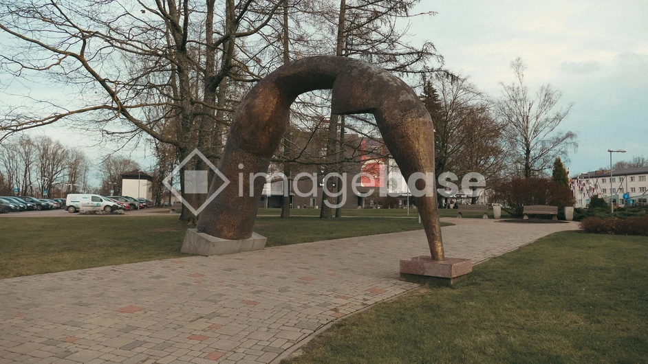 Park Sculpture Amidst Trees