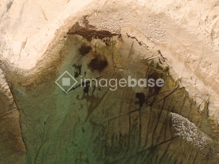 Aerial View of Rocky Coastline