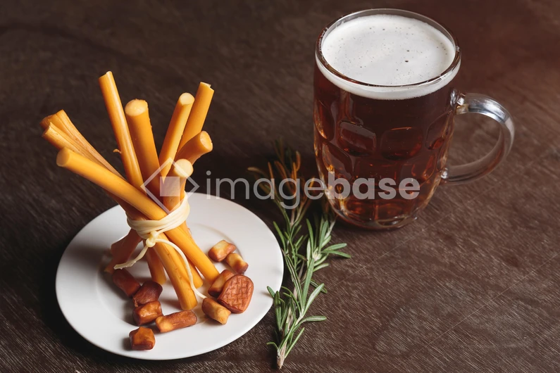 Beer and Snack Arrangement