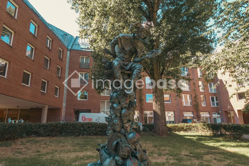 Bronze Sculpture in Urban Park