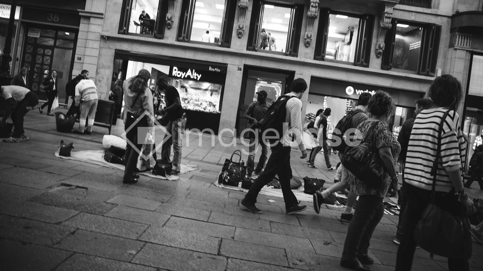 Bustling Urban Street Scene