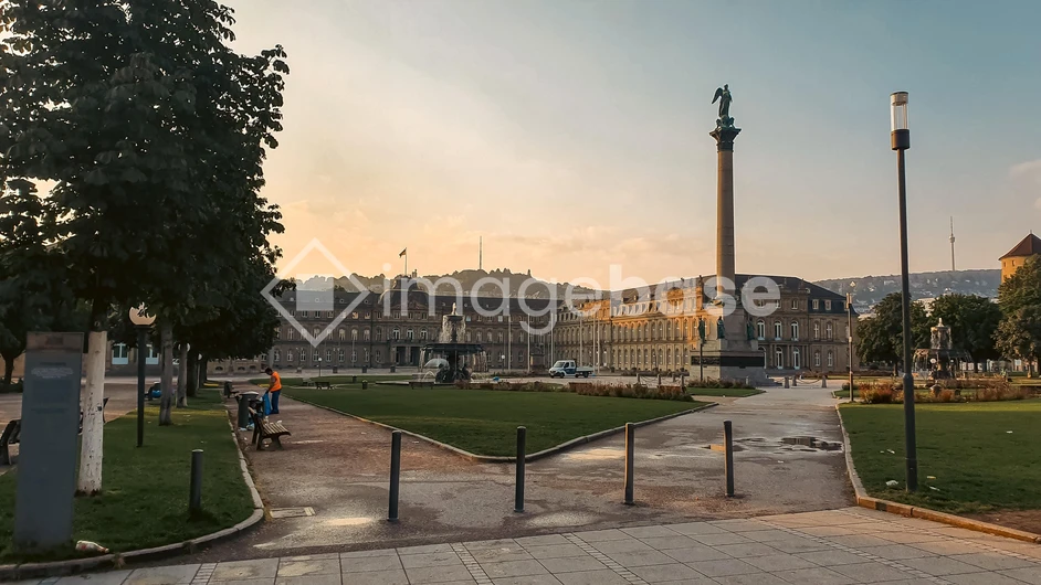 Historical City Square at Dusk