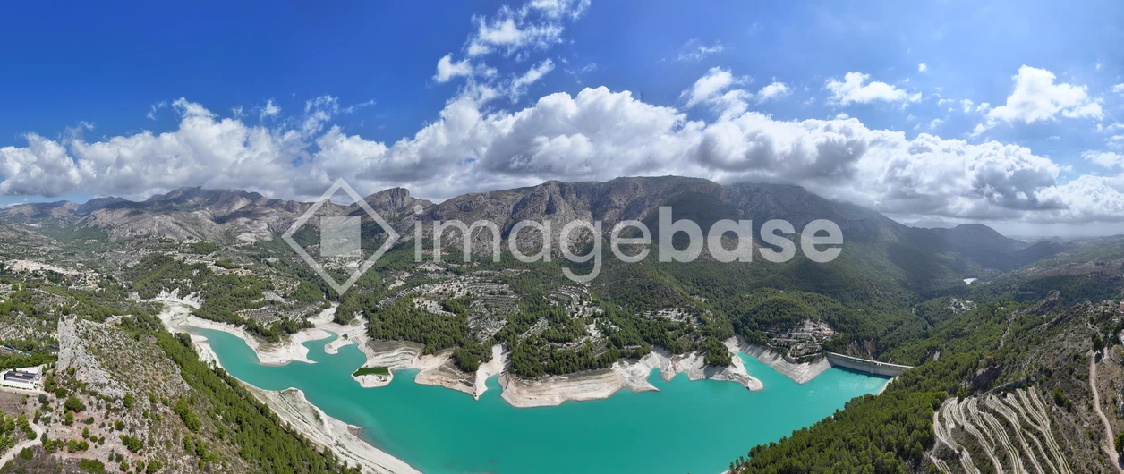 Scenic Mountain and Reservoir Landscape