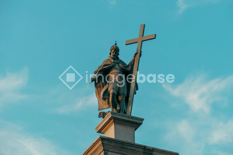 Monumental Statue with Cross