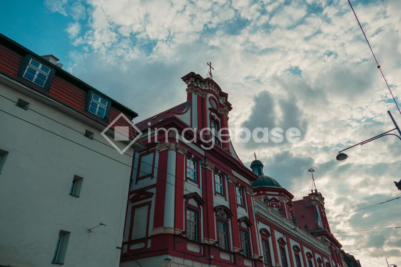 Historic Building Under Cloudy Sky