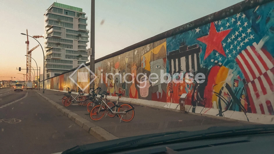 Wall Art Along City Street