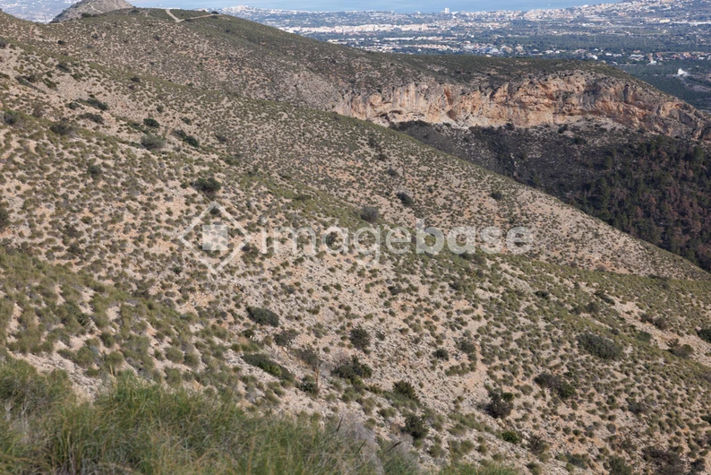 Hilly Landscape with City View