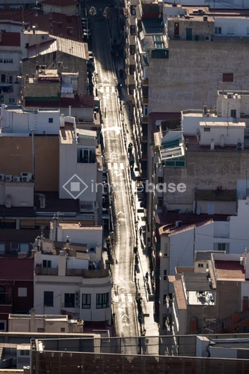 Aerial View of Urban Street