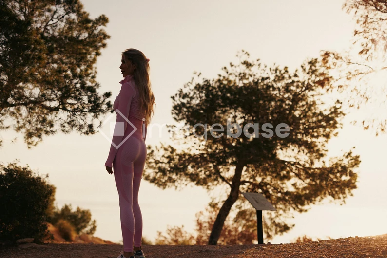 Woman Enjoying a Scenic Sunset