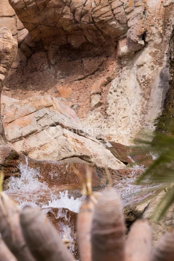 Natural Rock Formation with Stream