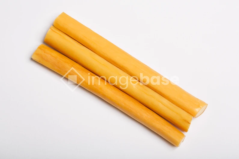 Cheese Sticks on White Background