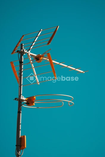 Modern Antenna Against Blue Sky