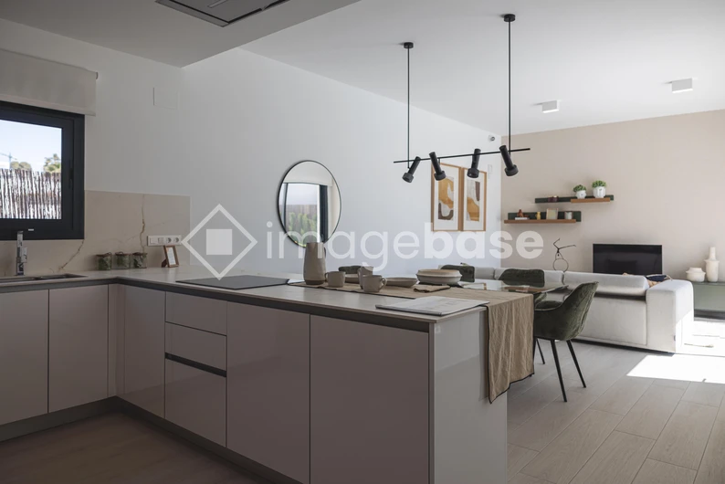 Modern Living Room and Kitchen