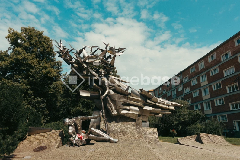 Unique Metal Sculpture in Urban Park