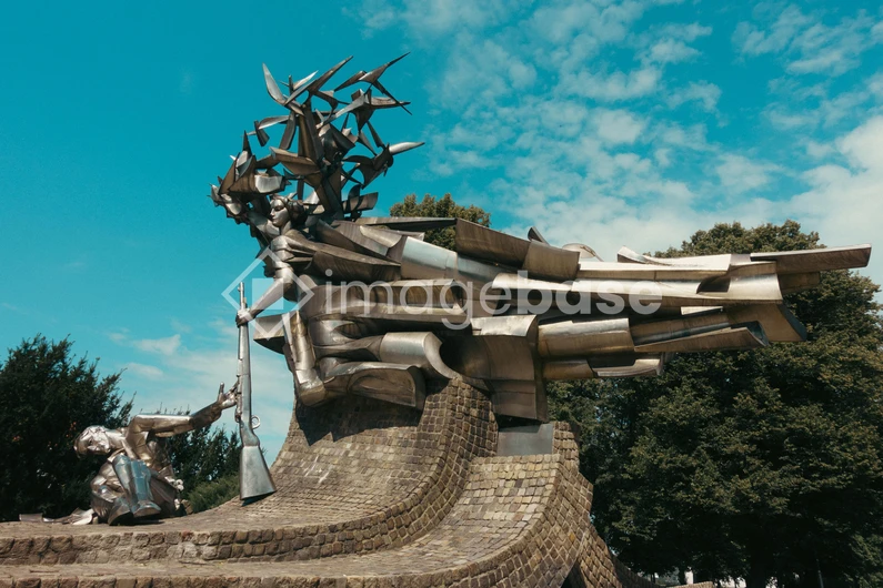 Dynamic Sculpture Against the Sky