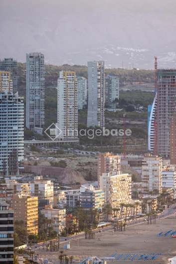 Skyline and Beachfront Cityscape