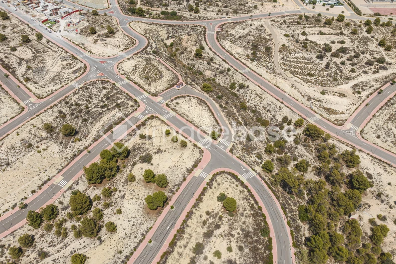 Aerial View of Deserted Roads