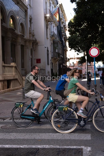 Urban Cyclists in Action