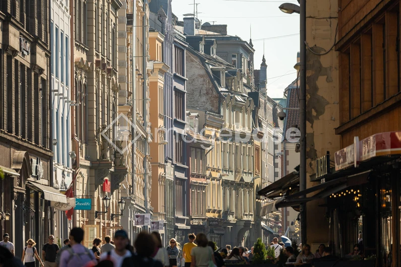 Bustling City Street