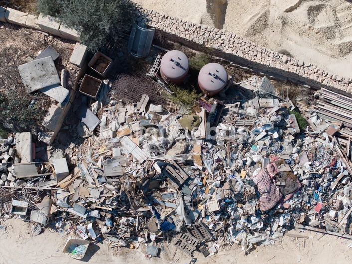 Aerial View of Industrial Debris