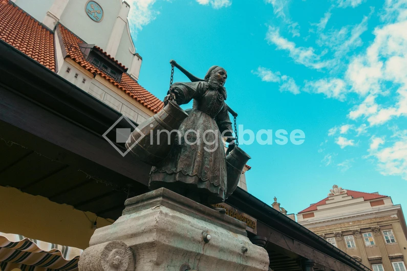 Historic Statue in Urban Setting