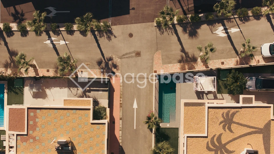 Aerial View of Coastal Streets