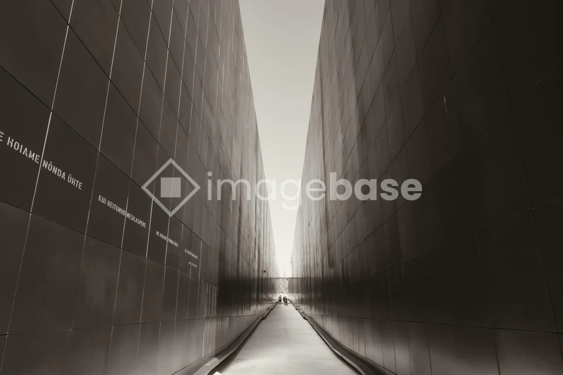 Monochrome Architectural Corridor