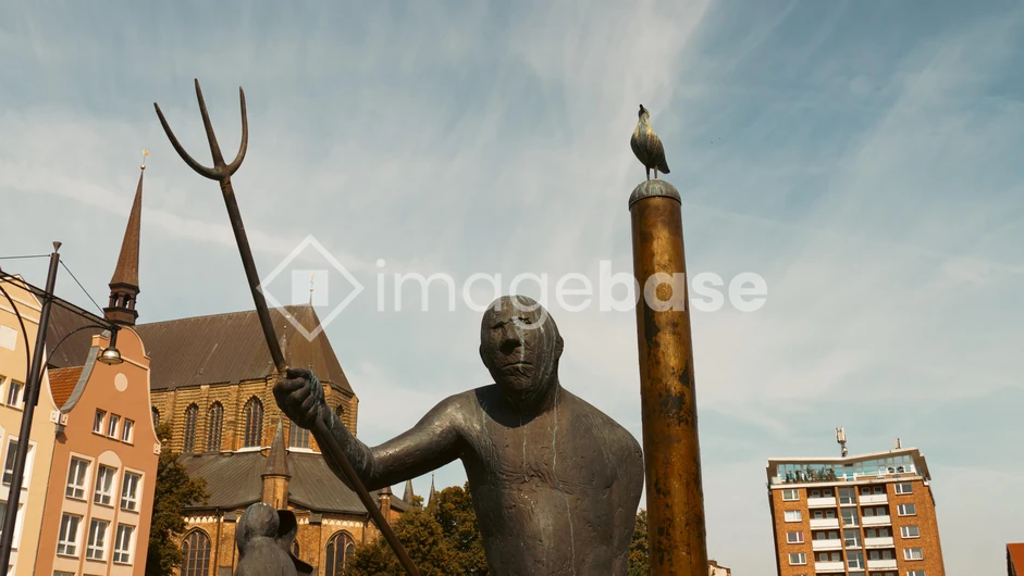 Sculpture and Cityscape