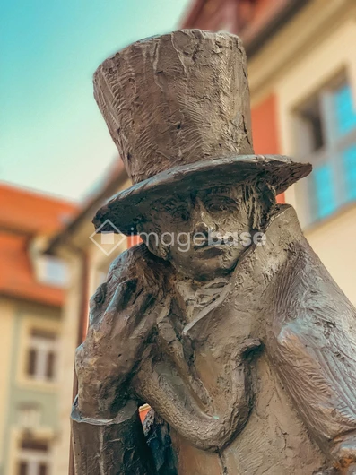 Bronze Statue with Top Hat