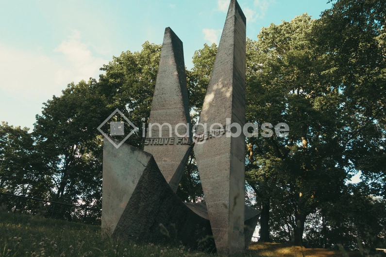 Geometric Monument in a Park