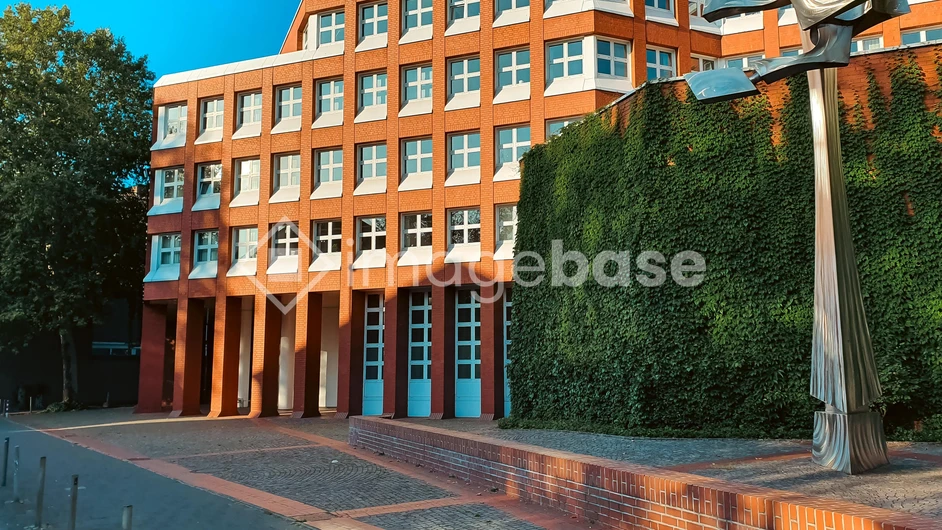 Modern Architectural Building with Greenery