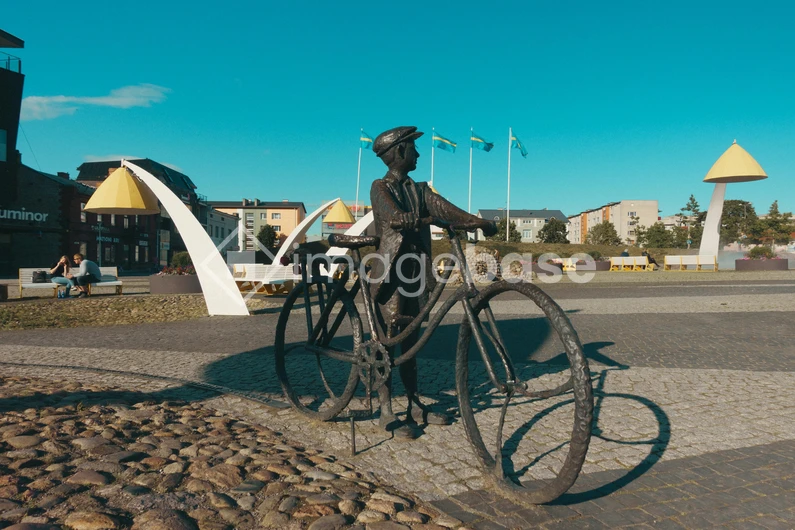 Bike Sculpture on Town Square