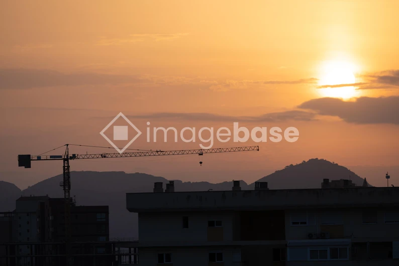 Urban Sunset Silhouette