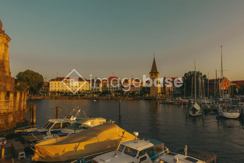 Scenic Harbor at Sunset