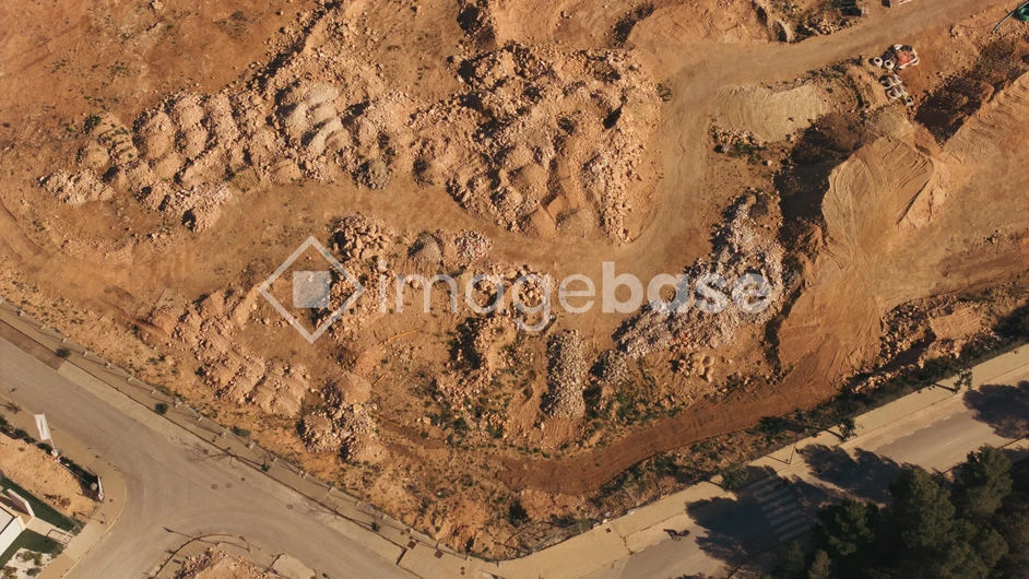 Aerial View of Construction Site