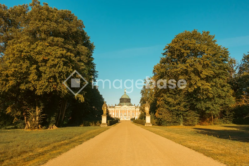 Grand Avenue leading to a Historic Palace