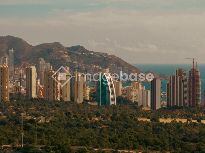 Skyline with Mountainous Backdrop
