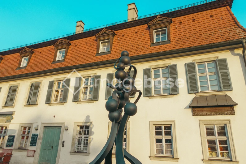 Historic Building with Sculpture