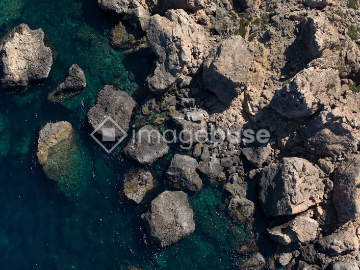 Rocky Seaside Aerial View