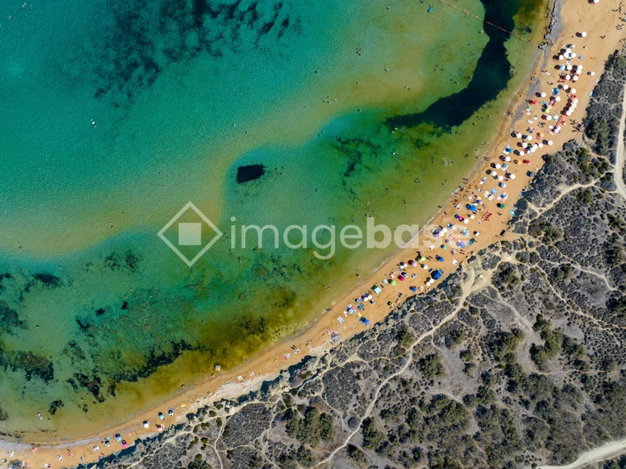 Aerial View of a Scenic Beach